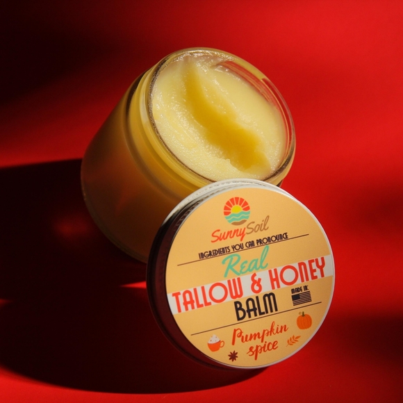 🍁 🍂 ☕ Pumpkin Spice Tallow Honey Balm By Sunny Soil ☀️ - Picture 5 of 7